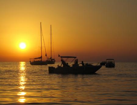 Sunset on the Sea