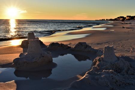 Sunset Over Beach