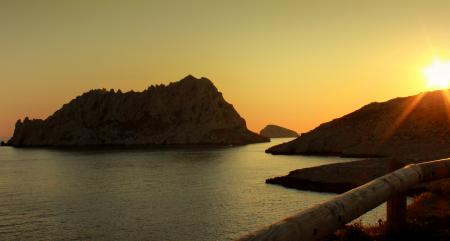 Sunset over Les Calanques near Les Goude