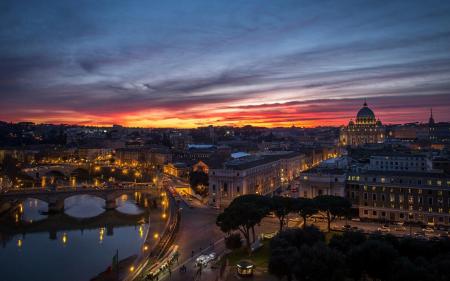Sunset over Rome