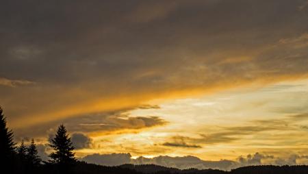 Sunset the Coastal Range, Oregon