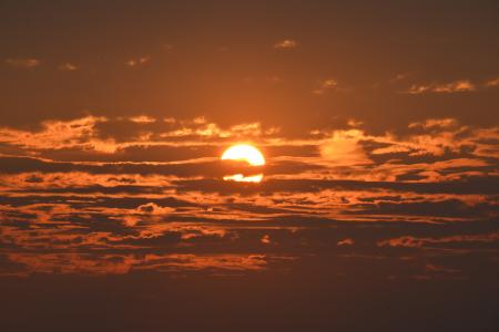 Sunset Under Cloudy Clouds