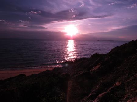 Sunset View on Body of Water