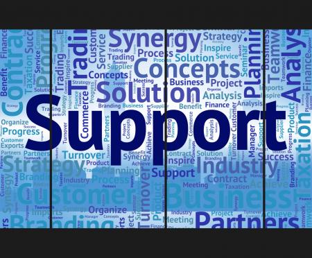 Support Word Indicates Help Assistance And Supporting