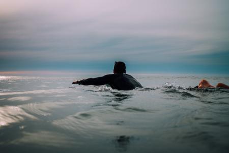 Surfing in the Ocean