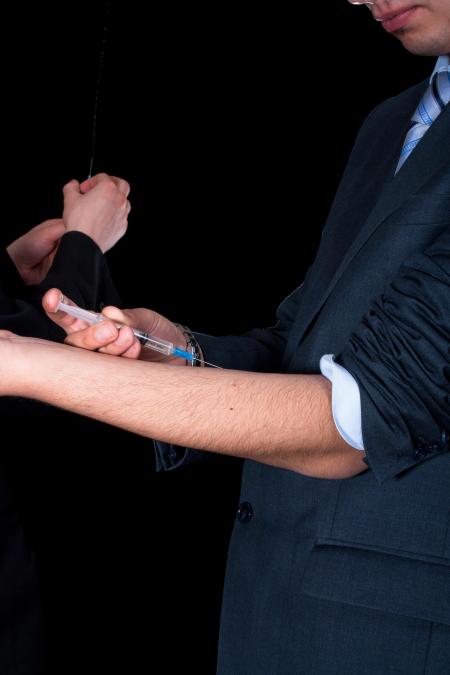 syringes in skillful hands