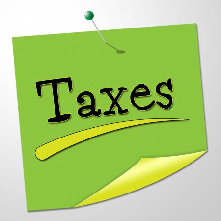 Taxes Note Shows Correspondence Levy And Correspond