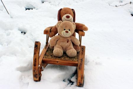 Teddy Bears on Sled