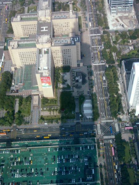 The shadow of Taipei 101