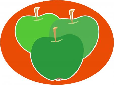 Three Green Apples