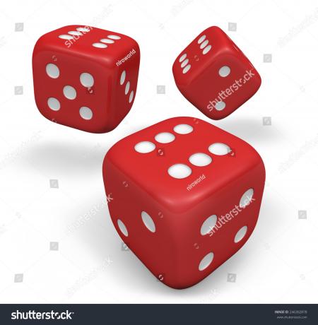Three Red Dices