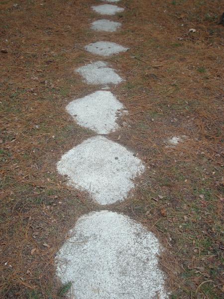 Tiles path in the park