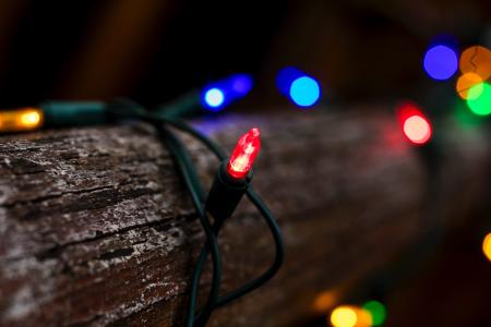 Tilt Shift Lens Photography of String Lights
