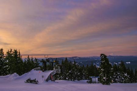 Timberline Lodge, Oregon, Sunrise view