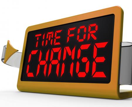 Time For Change Clock Shows Revision New Strategy And Goals