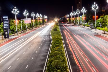 Time-lapse Photography of Cars on Road