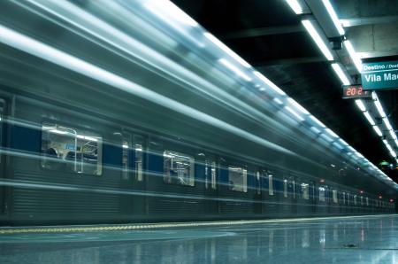 Time Lapse Photography Of Train In Train Station