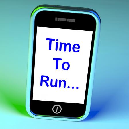 Time To Run Smartphone Means Short On Time And Rushing