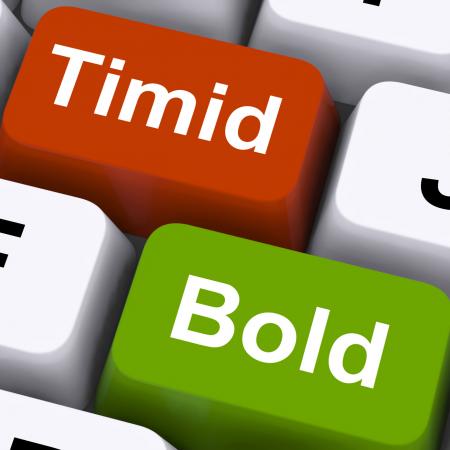 Timid Bold Keys Show Shy Or Outspoken