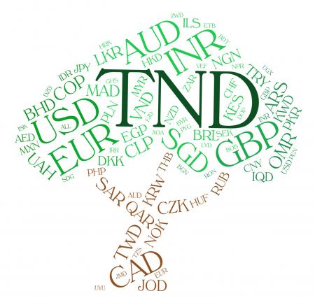 Tnd Currency Shows Worldwide Trading And Broker