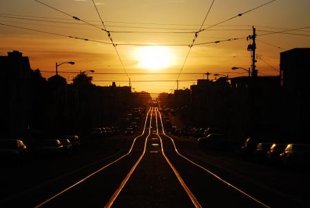 Tracks into the Sunset