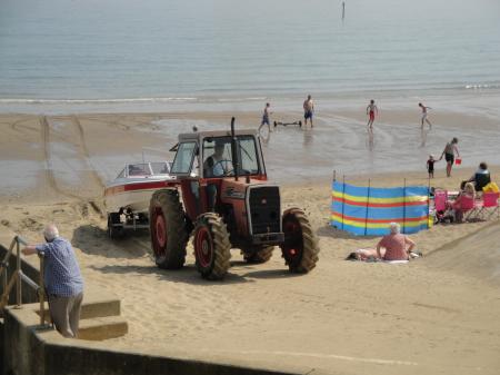 Tractor on beach