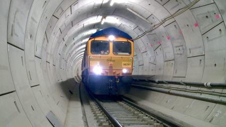 Train on Tunnel