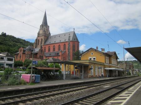 Train station in Oberwesel, Germany