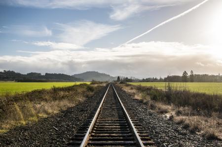 Train Tracks, Winter, Willamette Valley, Oregon