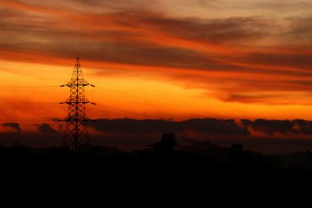 Transmission Tower during Golden Hour