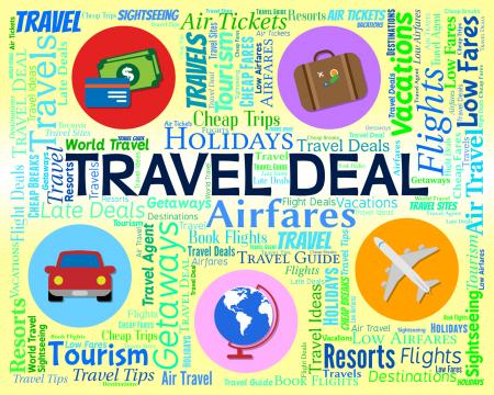 Travel Deal Represents Word Promotion And Vacation