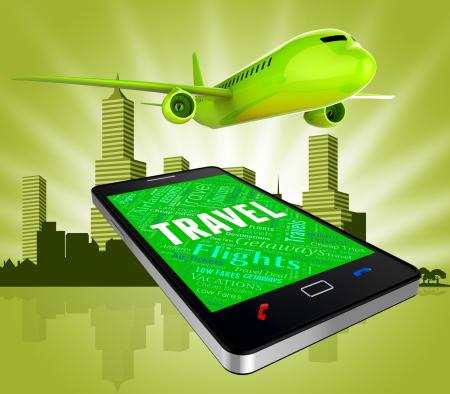 Travel Flights Shows Web Site And Aircraft