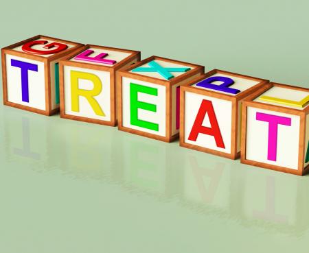 Treat Blocks Mean Special Occurrence Or Gift