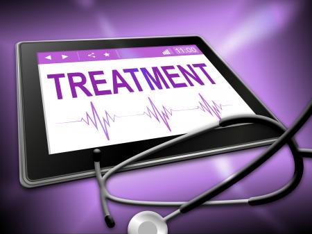 Treatment Tablet Represents Online Remedies And Drugs