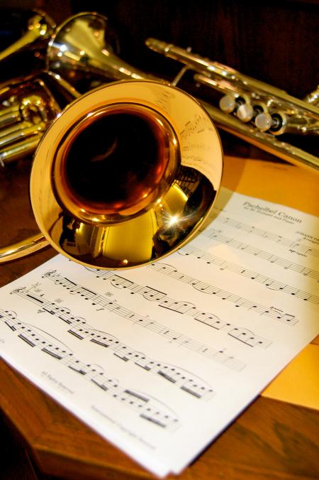 Trumpet and Music Sheet