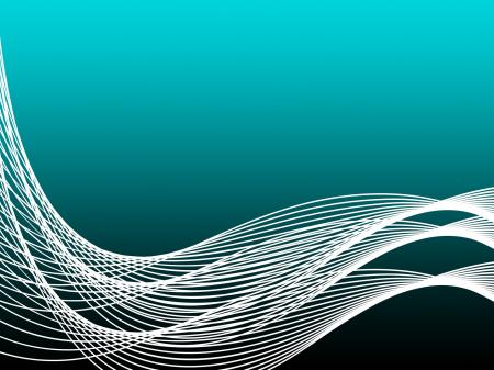 Turquoise Curvy Background Shows Graphic Design Or Modern Art