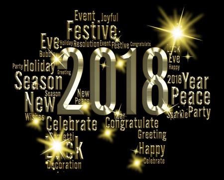 Twenty Eighteen Means 2018 Festive Happy New Year