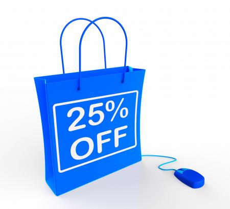 Twenty-five Percent Off Bag Shows 25 Reductions in Price