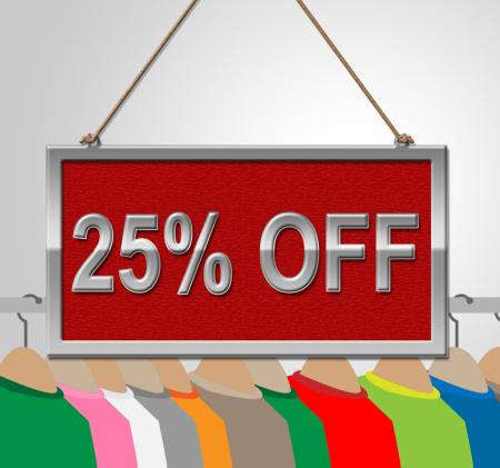 Twenty Five Percent Represents Message Promotion And Garment