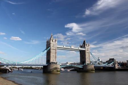 Twin Bridge Under Clear Sky
