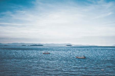 Two Boats in Ocean