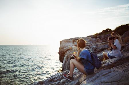 Two Girls on the Cliff