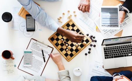 Two Person Playing Chess