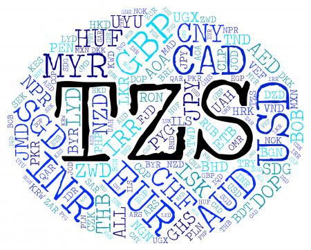 Tzs Currency Represents Tanzania Shilling And Banknote