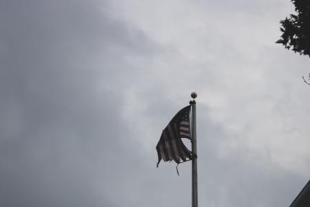 U.s.a. Flag Under Gray and White Sky