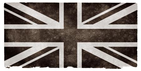 UK Grunge Flag - Black and White