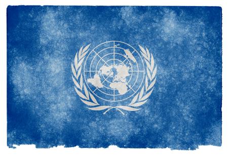 United Nations Grunge Flag
