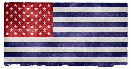 USA Grunge Flag - Inverted