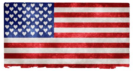 USA Love Grunge Flag