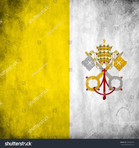 Vatican Grunge Flag